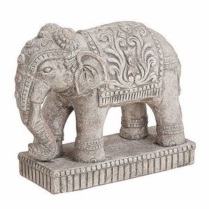 Slon socha keramika zdobená 23 cm - výška 23 cm