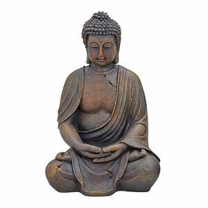 Buddha meditující japonská soška hnědá 30 cm - 30 cm