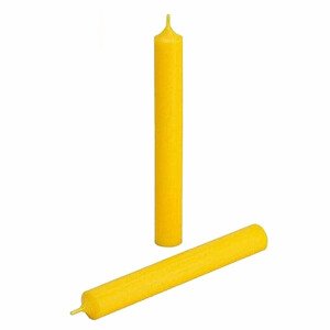 Parafínová stolní svíčka žlutá 18 cm - 18 x 2 cm