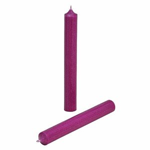 Parafínová stolní svíčka barva lilku 18 cm - 18 x 2 cm