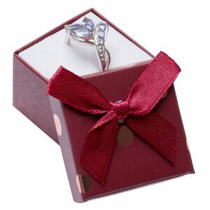 Papírová dárková krabička malá s puntíky na prsteny více variant 4,2 x 4,2 cm - 4,2 x 4,2 x 2,9 cm