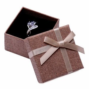 Papírová dárková krabička na prsteny více variant 5,7 x 5,7 cm - 5,7 x 5,7 x 3,1 cm