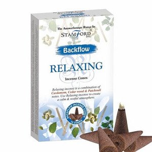 Vonné kužely aromaterapeutické Stamford pro tekoucí dým Relaxing - 12 ks