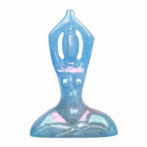 Blue sky aura křišťál dekorace Žena jóga - cca 7 cm