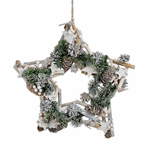 Vánoční dekorace závěsná Hvězda - cca 43 cm