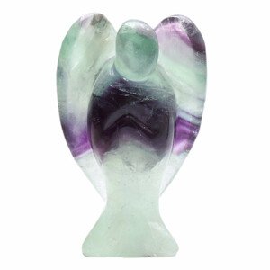 Fluorit multicolor anděl strážný - XXL - cca 7 cm