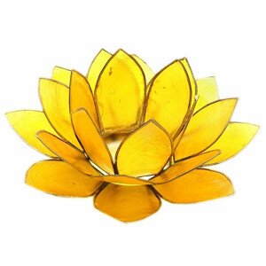 Svícen lotos pro čakru solar plexu - cca 13,5 cm