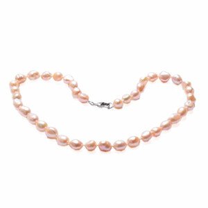 Dámský perlový náhrdelník broskvové perly 10 mm - délka cca 46 cm
