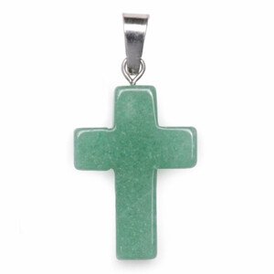 Avanturín zelený přívěsek křížek 2,5 cm - cca 2,5 cm