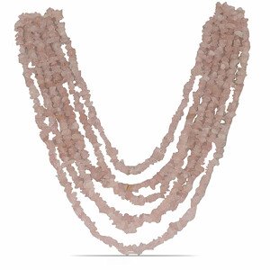 Růženín náhrdelník sekaný pětiřadý - cca 75 cm
