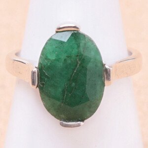 Smaragd indický - upravený prsten stříbro Ag 925 33157 - 54 mm (US 7), 4,3 g