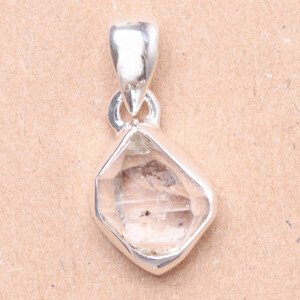 Herkimer diamant přívěsek stříbro Ag 925 LOT44 - 1,3 cm, 1,9 g