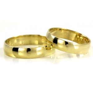Zlaté snubní prsteny hladké 0048 + DÁREK ZDARMA