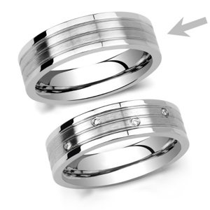 L´AMOUR pánský ocelový snubní prsten velikost obvod 75 mm