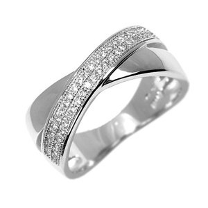 Zářivý stříbrný prsten LÉONCE velikost obvod 48 mm