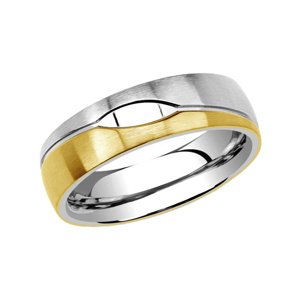 Ocelový snubní prsten pro muže LE BLANC velikost obvod 58 mm