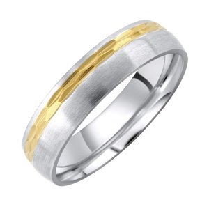 L´AMOUR snubní ocelový prsten pro muže a ženy velikost obvod 58 mm