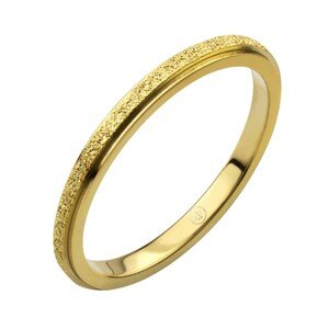 BRUNO Jemný prsten s pískováním GOLD S4053 - velikost 4 (EU: 46,5 - 48,5)