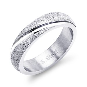 BRUNO Pískovaný prsten s drážkou S4170 - velikost 11 (EU: 64 - 66)