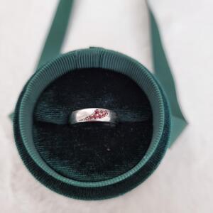 Aranys Stříbrný prsten s českým granátem Pretty, 52 16312