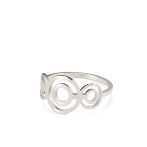 Aranys Ocelový prsten s geometrickým motivem, 50 56605