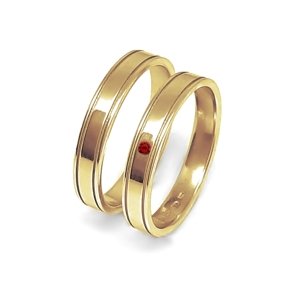 Aranys Zlaté snubní prsteny, Zlato Au 585/1000, Granát 16500