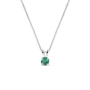 Smaragdový náhrdelník z bílého zlata KLENOTA