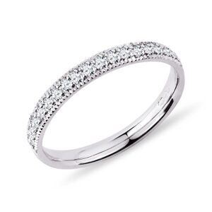 Elegantní prsten s diamanty v bílém zlatě KLENOTA