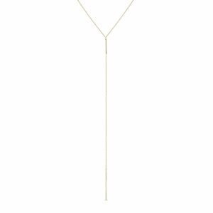 Zlatý náhrdelník s visacím řetízkem a tyčinkami KLENOTA