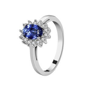 Emporial stříbrný rhodiovaný prsten Safírová elegance MA-R0408-SILVER-BLUE Velikost: 7 (EU: 54-56)
