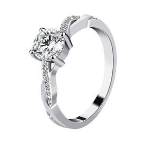 Emporial stříbrný rhodiovaný prsten Propletený MA-R0408d-SILVER Velikost: 9 (EU: 59-60)