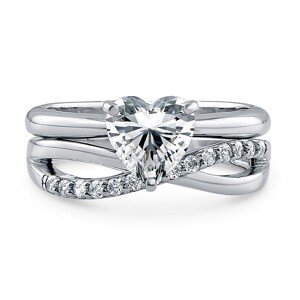 Emporial stříbrný prsten 2v1 Nekonečná láska MA-R0442-SILVER Velikost: 8 (EU: 57-58)