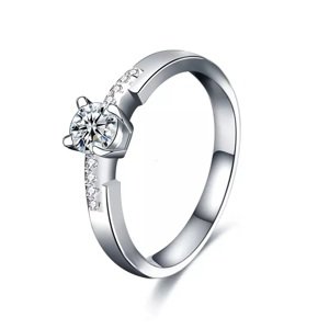 Royal Fashion stříbrný prsten HA-XJZ006-SILVER-MOISSANITE-ZIRCON Velikost: 5 (EU: 49-50)